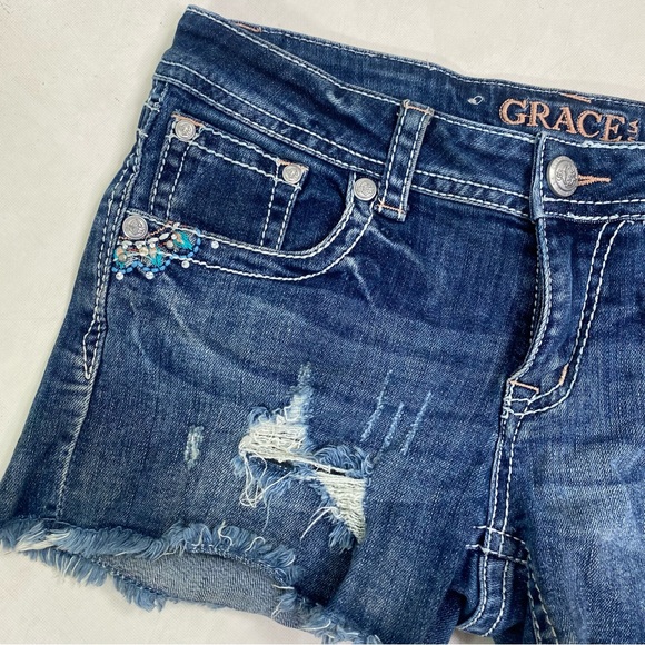 Grace In LA Jean shorts size 29 - Picture 4 of 11